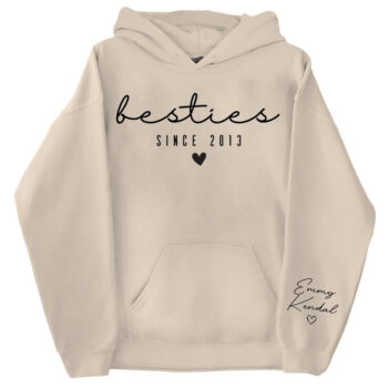 Custom Besties Sweatshirt - Personalized Gift for Sisters or Women Best Friends