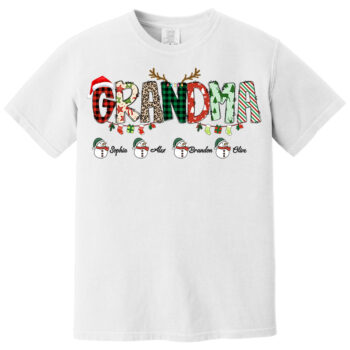 Personalized Grandma Sweatshirt - Custom Grandkids Names Christmas Gift
