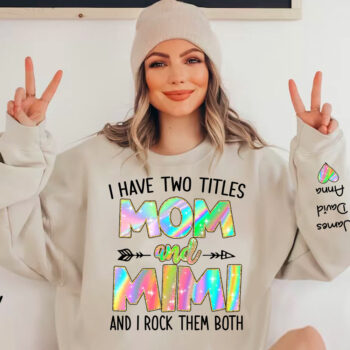 Personalized "Mom and Grandma" Shirt - Custom Kids Names on Sleeve Sweatshirt