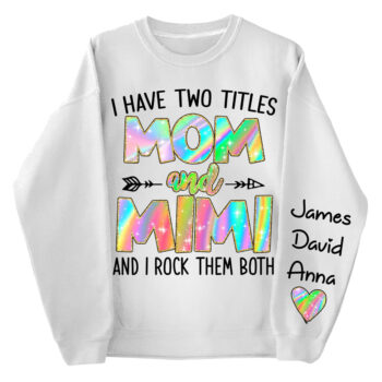 Personalized "Mom and Grandma" Shirt - Custom Kids Names on Sleeve Sweatshirt