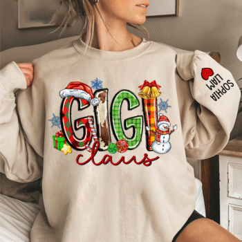 Personalized Nana Claus Christmas Sweatshirt - Custom Holiday Gift for Grandmas