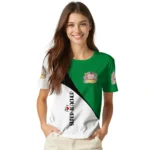 back to school 3d tshirt abstract curve green white best selling.webp