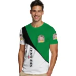 back to school 3d tshirt abstract curve green white best selling.webp