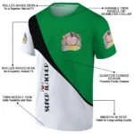 back to school 3d tshirt abstract curve green white best selling.webp