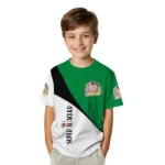 back to school 3d tshirt abstract curve green white best selling.webp