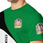 back to school 3d tshirt abstract curve green white best selling.webp