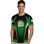 back to school 3d tshirt custom bold symmetry motif green black best selling.webp