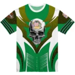 back to school 3d tshirt custom skull emblem green white best selling.webp