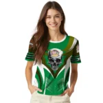 back to school 3d tshirt custom skull emblem green white best selling.webp