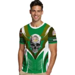 back to school 3d tshirt custom skull emblem green white best selling.webp