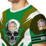 back to school 3d tshirt custom skull emblem green white best selling.webp