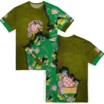 back to school 3d tshirt custom tropical scene green best selling.webp