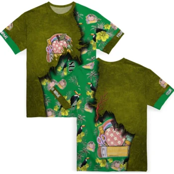 back to school 3d tshirt custom tropical scene green fashion forward.webp