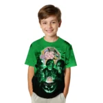 back to school 3d tshirt horror icons green black best selling.webp