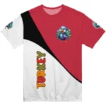 cute turkey 3d tshirt abstract curve red white best selling.webp
