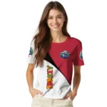 cute turkey 3d tshirt abstract curve red white best selling.webp