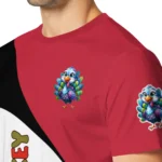 cute turkey 3d tshirt abstract curve red white best selling.webp