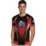 cute turkey 3d tshirt custom bold symmetry motif red black best selling.webp