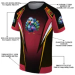 cute turkey 3d tshirt custom bold symmetry motif red black best selling.webp