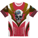 cute turkey 3d tshirt custom skull emblem red white best selling.webp