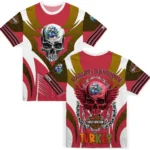 cute turkey 3d tshirt custom skull emblem red white best selling.webp