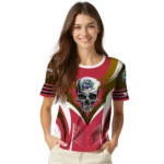 cute turkey 3d tshirt custom skull emblem red white best selling.webp