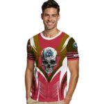 cute turkey 3d tshirt custom skull emblem red white best selling.webp