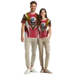 cute turkey 3d tshirt custom skull emblem red white best selling.webp