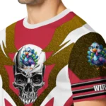 cute turkey 3d tshirt custom skull emblem red white best selling.webp