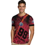 cute turkey 3d tshirt custom splatter art motif red black best selling.webp