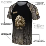 cute turkey 3d tshirt custom tree branches design black best selling.webp