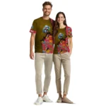 cute turkey 3d tshirt custom tropical scene red best selling.webp