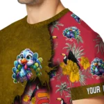 cute turkey 3d tshirt custom tropical scene red best selling.webp