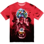 cute turkey 3d tshirt horror icons red black best selling.webp