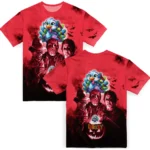 cute turkey 3d tshirt horror icons red black best selling.webp