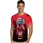 cute turkey 3d tshirt horror icons red black best selling.webp