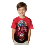 cute turkey 3d tshirt horror icons red black best selling.webp