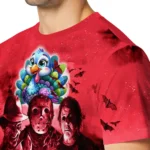 cute turkey 3d tshirt horror icons red black best selling.webp