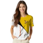 duck mallard bird flight 3d tshirt abstract curve yellow white best selling.webp
