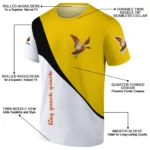 duck mallard bird flight 3d tshirt abstract curve yellow white best selling.webp