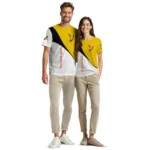 duck mallard bird flight 3d tshirt abstract curve yellow white best selling.webp