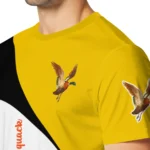 duck mallard bird flight 3d tshirt abstract curve yellow white best selling.webp