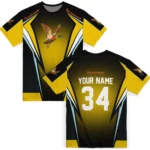 duck mallard bird flight 3d tshirt custom bold symmetry motif yellow black best selling.webp