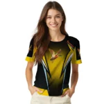 duck mallard bird flight 3d tshirt custom bold symmetry motif yellow black best selling.webp