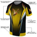 duck mallard bird flight 3d tshirt custom bold symmetry motif yellow black best selling.webp