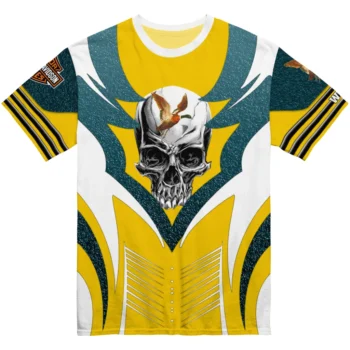 duck mallard bird flight 3d tshirt custom skull emblem yellow white best selling.webp