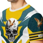 duck mallard bird flight 3d tshirt custom skull emblem yellow white best selling.webp