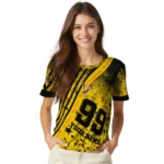 duck mallard bird flight 3d tshirt custom splatter art motif yellow black best selling.webp