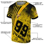 duck mallard bird flight 3d tshirt custom splatter art motif yellow black best selling.webp