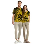 duck mallard bird flight 3d tshirt custom splatter art motif yellow black best selling.webp